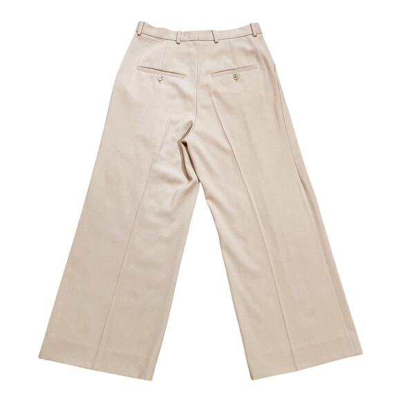 Toteme Deep Pleate Straight Trouser Beige Size 36 EU - Picture 3 of 8
